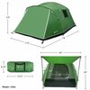 Wakeman Outdoors 4 Person Tent with Porch, Green 75-CMP1121